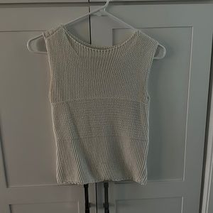 Vintage knit white tank top